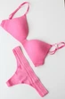 Комплект білизни Victoria's Secret T-Shirt Cotton Lightly Lined Wireless Bra Pink Set розмір 34С+S - зображення 2