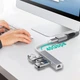 Кабель подовжувач кутовий Г подібний Type-C – Type-C USB 4.0 Gen2 PD 240W Thunderbolt 4 0.2 м Сірий - зображення 3
