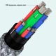 Кабель подовжувач кутовий Г подібний Type-C – Type-C USB 4.0 Gen2 PD 240W Thunderbolt 4 0.2 м Сірий - зображення 9