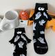 Жіночі підліткові високі шкарпетки Хелловін Halloween на магнітах з ручками Привиди 36-40 розмір чорний (AN)0575 - зображення 1