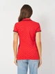 Поло женское U.S. Polo Assn Dot Print Pique Polo Shirt 214922-ZH00A XS Красное (786665546496) - изображение 2