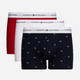 Zestaw majtek boxer męski Tommy Hilfiger UM0UM02768 S 3 szt Czarny/Biały/Czerwony (8720637184769) - obraz 1