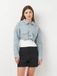 Джинсовая куртка женская H&M 1207363_син M Синяя (KZ2000001530085_KAY2000001530085) - изображение 1