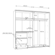 Містка шафа з ящиками для спальні Winn 2 Forte 200.1x200.5x61.2 (W2QS323E71) доступна в білому кольорі 148860 - изображение 2