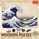 Puzzle drewniane Trefl Wielka Fala w Kanagawie Hokusai Katsushika 200 elementów (5900511202502) - obraz 4