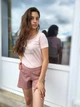 Футболка с надписью Just Married женская Victoria's Secret Пудра А-1152 L (46) - изображение 3