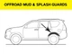 Комплект увеличенных пыльников XRoad брызговиков задней арки Mitsubishi Pajero Sport G2 (2008-2014) MN146488 MN146489 - изображение 3