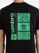 Футболка хлопковая длинная мужская Umbro Stadium Graphic Tee 66555U-060 S Черная (5063178241083) - изображение 4