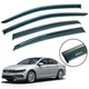 Дефлекторы окон (ветровики) для Volkswagen Passat B8+ 2019+ Sedan с нерж. хром полоской накладные (Defl) - изображение 1