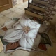 Декоративний килимок 3D круглий 80 см коричневий квіти для кухні коридору передпокою ванної спальні (2022) - зображення 4