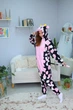 Женская кигуруми взрослая и подростковая Kigurumi Корова Бык С Розовыми Пятнами Черный M 155-165 см (1114) - изображение 4