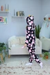 Женская кигуруми взрослая и подростковая Kigurumi Корова Бык С Розовыми Пятнами Черный M 155-165 см (1114) - изображение 5