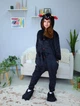 Женская кигуруми взрослая и подростковая Kigurumi Дьявол Чертенок Демон Черный S 145-155 см (1125) - изображение 1
