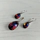 Комплект прикрас Hand Made з яскравими кристалами хамелеонами Swarovski кольору Volcano - зображення 1
