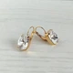 Серьги Hand Made позолоченные с прозрачными кристаллами Swarovski цвета Crystal - изображение 1