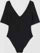 Боди-футболка женская H&M 0807473 S Черная (2,0000015462772E+25) - изображение 3