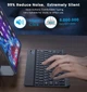 Бездротова акумуляторна клавіатура, Bluetooth 3.0, Windows/Android/IOS/Mac, портативна, колір чорний - зображення 5