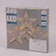 Гірлянда-завіса 450х80 см, 240 LED діодів (зірки), дріт гнучкий сріблястий, свічення Білий теплий від 220В (на ялинку, штору, вікно, стіну) - зображення 6