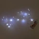 Гирлянда на батарейках - 2 м., 20 LED диодов , провод гибкий серебряный, свечение Холодный белый (на елку, штору, окно, стену) - изображение 3