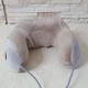 Вибромассажная дорожная подушка, тревел подушка-массажер U-Shaped Massage Pillow, массажная подушка для шеи с USB зарядкой, серый с коричневым - изображение 5