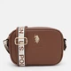 Сумка кросс-боди через плечо женская маленькая U.S. Polo Assn 27A278-AA00A(Brown) Коричневая (786662014769) - изображение 1