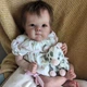Реборн Лялька Дівчинка Reborn Baby м'яконабивна 45 см з прошитим волоссям - зображення 3