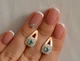 Серебряные серьги Silverstyle с пластинами из золота 032с, цвет камня белый - изображение 5
