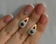 Серебряные серьги Silverstyle с пластинами из золота 032с, цвет камня белый - изображение 10