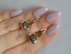 Серебряные серьги Silverstyle с пластинами из золота 010с, цвет камня зеленый - изображение 13
