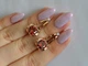Серебряные серьги Silverstyle с пластинами из золота 010с, цвет камня зеленый - изображение 9