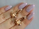 Серебряные серьги Silverstyle с пластинами из золота 010с, цвет камня зеленый - изображение 7