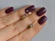 Серебряные серьги Silverstyle с пластинами из золота 045с, цвет камня мистик - изображение 4