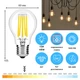 Світлодіодна філаментна LED лампа 15W А60 3000K ETRON 1-EFP-103 Filament - зображення 2