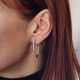 Серебряные сережки (пара) серьги Палочки длинные с камнями серебро 925 пробы Родированное 920 4.06г - изображение 4