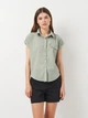 Сорочка бавовняна жіноча H&M 0-2346 XS М'ятна (KAY2000001537794) - зображення 1