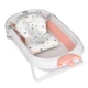 Складна ванна дитяча біло-рожева з подушкою RICOKIDS RK-280 - зображення 1