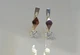 Серебряные серьги Silverstyle с золотыми пластинами 044с, цвет камня мистик - изображение 2