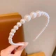 Ободок обруч для волос из искусственного жемчуга, Белый - изображение 7