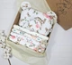 Набор пеленок для новорожденных с погремушкой a.l.babybox Зайчики в розах Милк - изображение 1