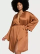 Жіночий сатиновий халат Victoria's Secret (7040154067QD6) Satin Midi Robe XS/S коричневий - зображення 1