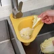 Сливная корзина для кухонной раковины пластиковая на мойку треугольная Желтый - изображение 2