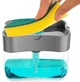Диспенсер-органайзер Soap Pump Sponge Caddy для мочалок и моющего средства пластиковый з дозатором 14 х 11 х 10 см Светло-серый - изображение 4