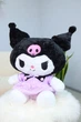 Мягкая игрушка обнимашка Аниме Onegai My Melody Кролик Куроми 50 см My Kigu Плюшевый Черно-фиолетовый (9055) - изображение 3