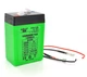 Акумуляторна батарея літієва QiSuo QS608СH 6V 8Ah Li-ion 18650 + зарядне 8,4V 1A + крокодили - зображення 1