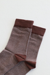 Носки с принтом цветные полосы высокие бесшовные дышащие качественные ORGANIC cotton коричневые JILL ANTONY 44-45 арт. 31012 - изображение 2