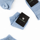 Носки мужские короткие однотонные бесшовные дышащие качественные ORGANIC cotton синие джинс JILL ANTONY 42-43 арт. 31000 - изображение 3