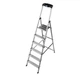 Алюминиевая лестница-стремянка Krause Safety 126344 (6 ступенек) односторонняя расставная (22883) - изображение 1