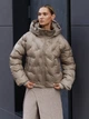 Куртка женская зимняя из плащевки прямого кроя на молнии Seventeen L-XL Бежевая 2212.6125 - изображение 1