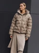 Куртка женская зимняя из плащевки прямого кроя на молнии Seventeen L-XL Бежевая 2212.6125 - изображение 5