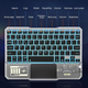 Беспроводная клавиатура для пк и планшетов iPad & Tab KB333 Bluetooth USB 2.4Гц RGB Черный Прозрачный - изображение 2